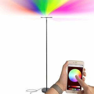 Brightech Kuler Sky Color Changing Torchiere Led Floor Lamp Bright Dimmable for proportions 1500 X 1500