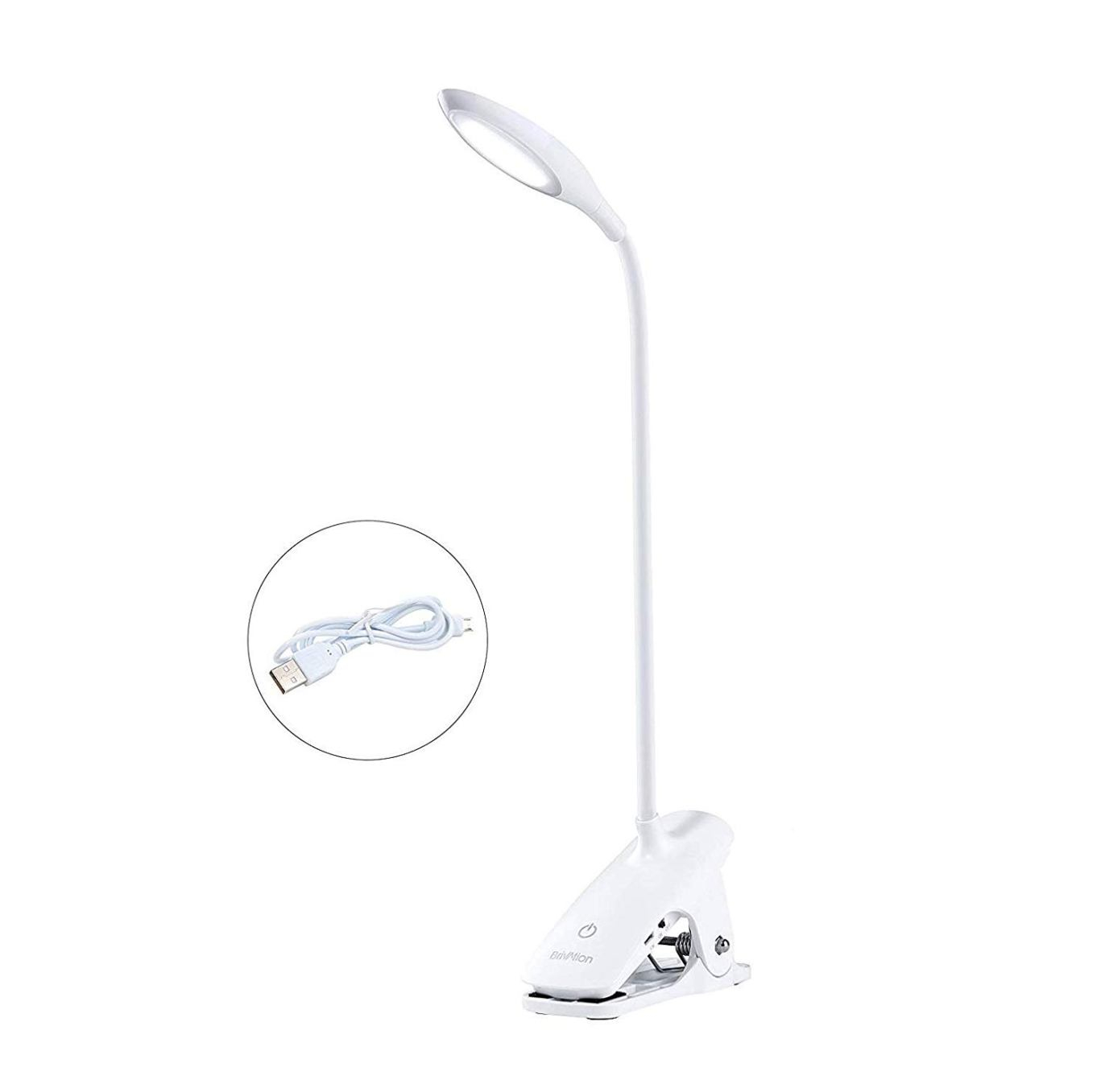 Brlp01 White Brivation Clip One Led Desk Lamp Brivation within proportions 1372 X 1357