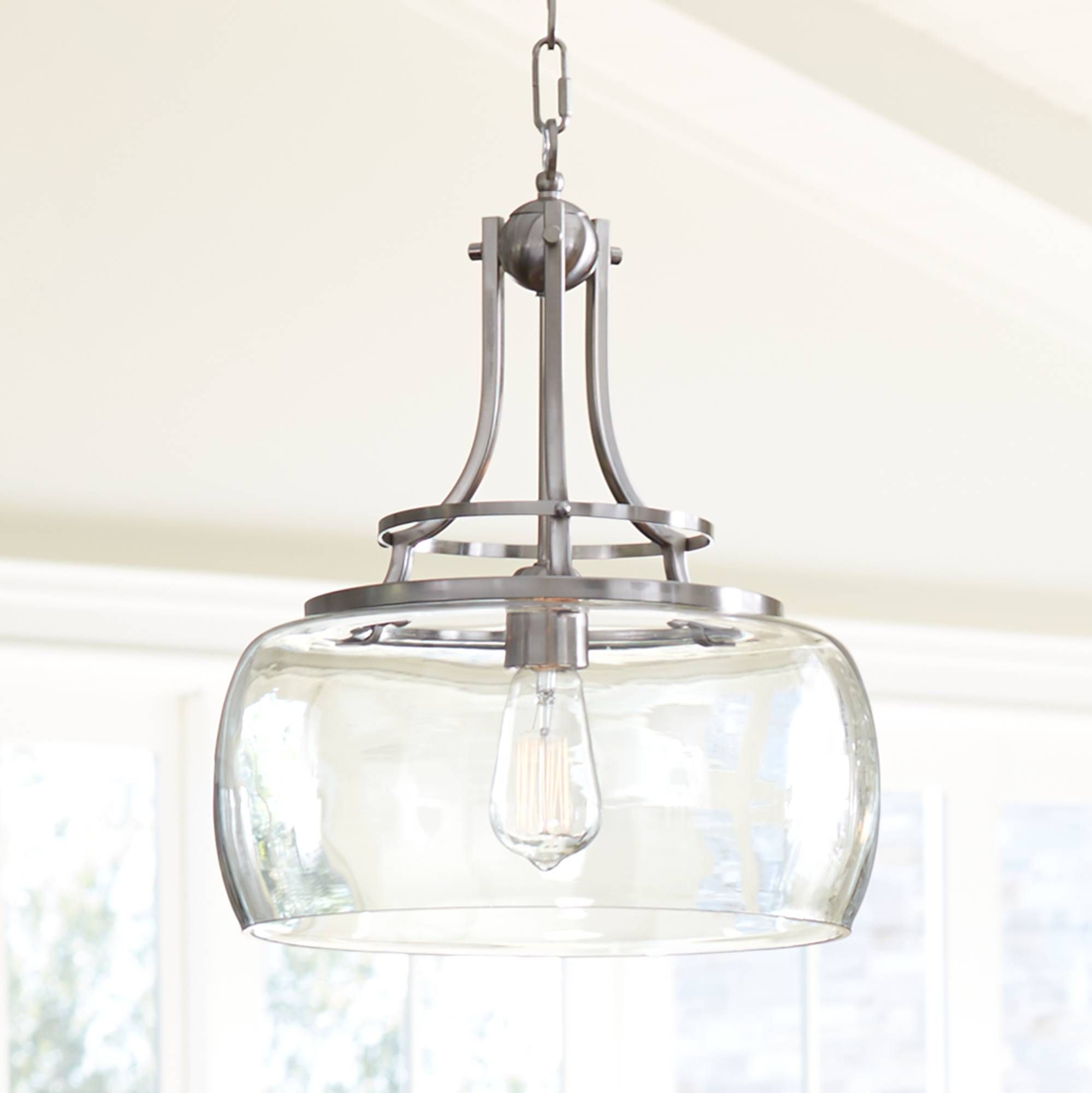 Charleston 13 12 Wide Brushed Nickel Led Pendant Light with measurements 1998 X 2000