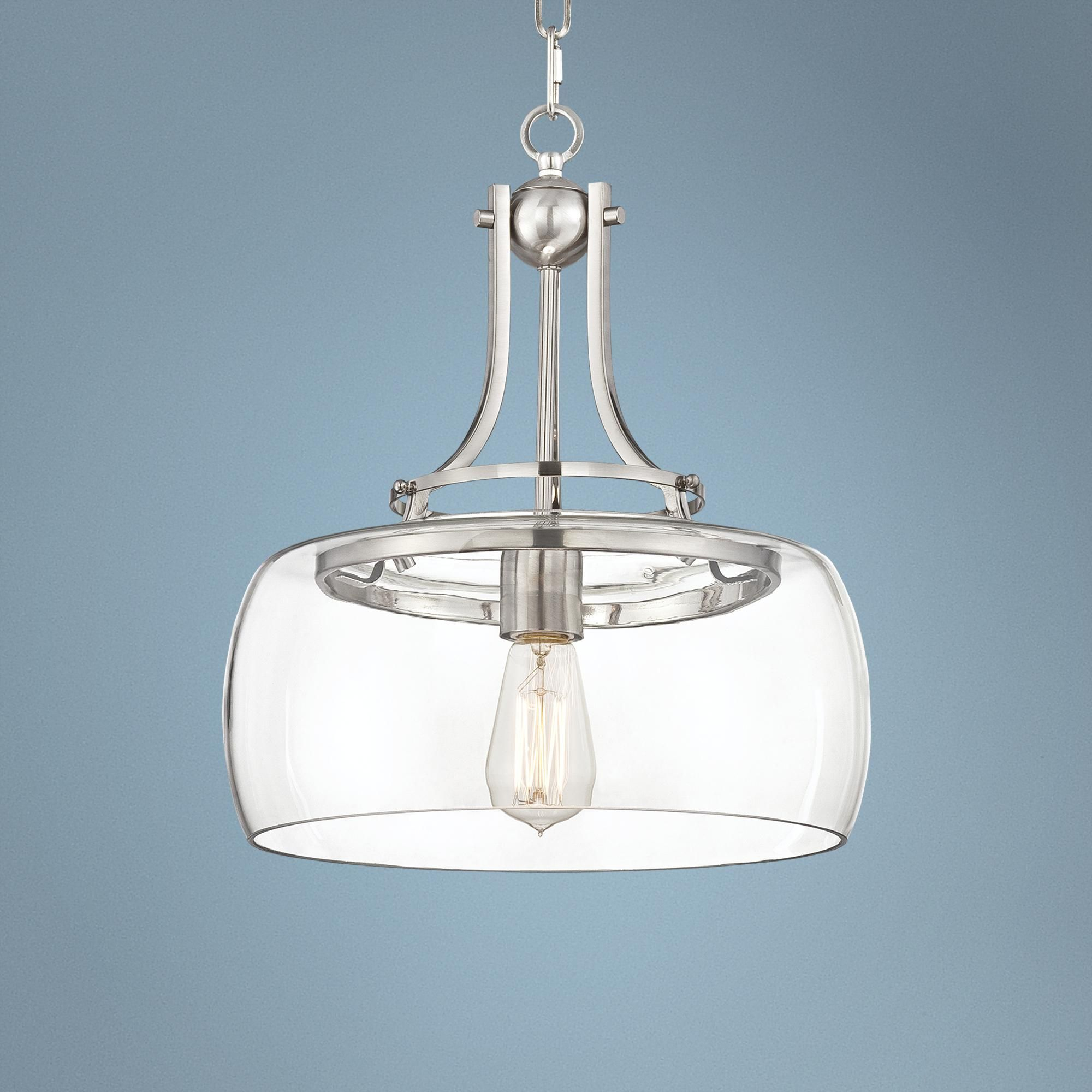 Charleston 13 12 Wide Brushed Nickel Led Pendant Light with size 2000 X 2000