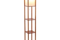 Co Z 63 Inch Modern Led Etagere Floor Lamp With 3 Wood Storage Shelves with regard to dimensions 1800 X 1800