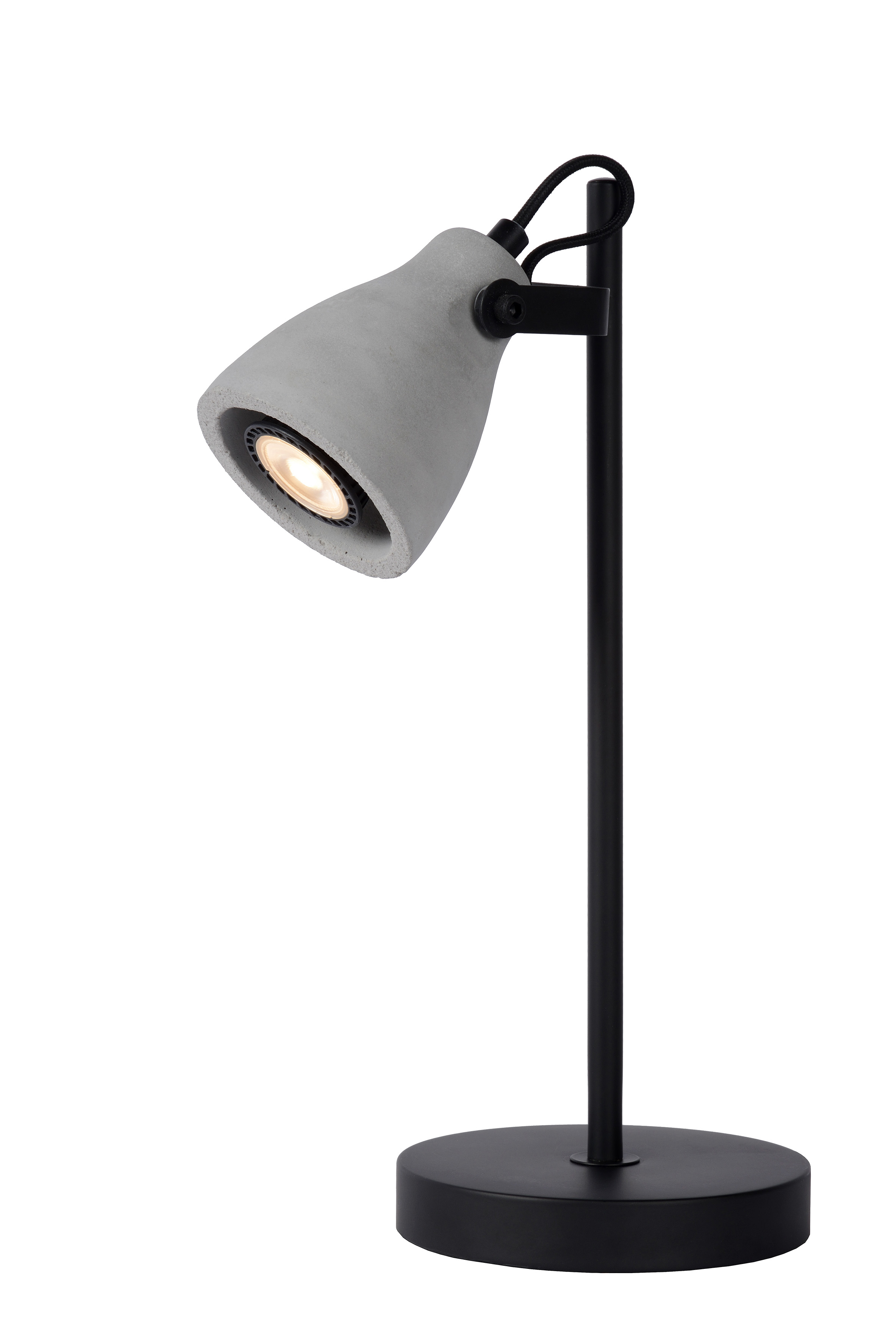 Concri Led Desk Lamp Led Gu10 1x5w 3000k Black within dimensions 2365 X 3543