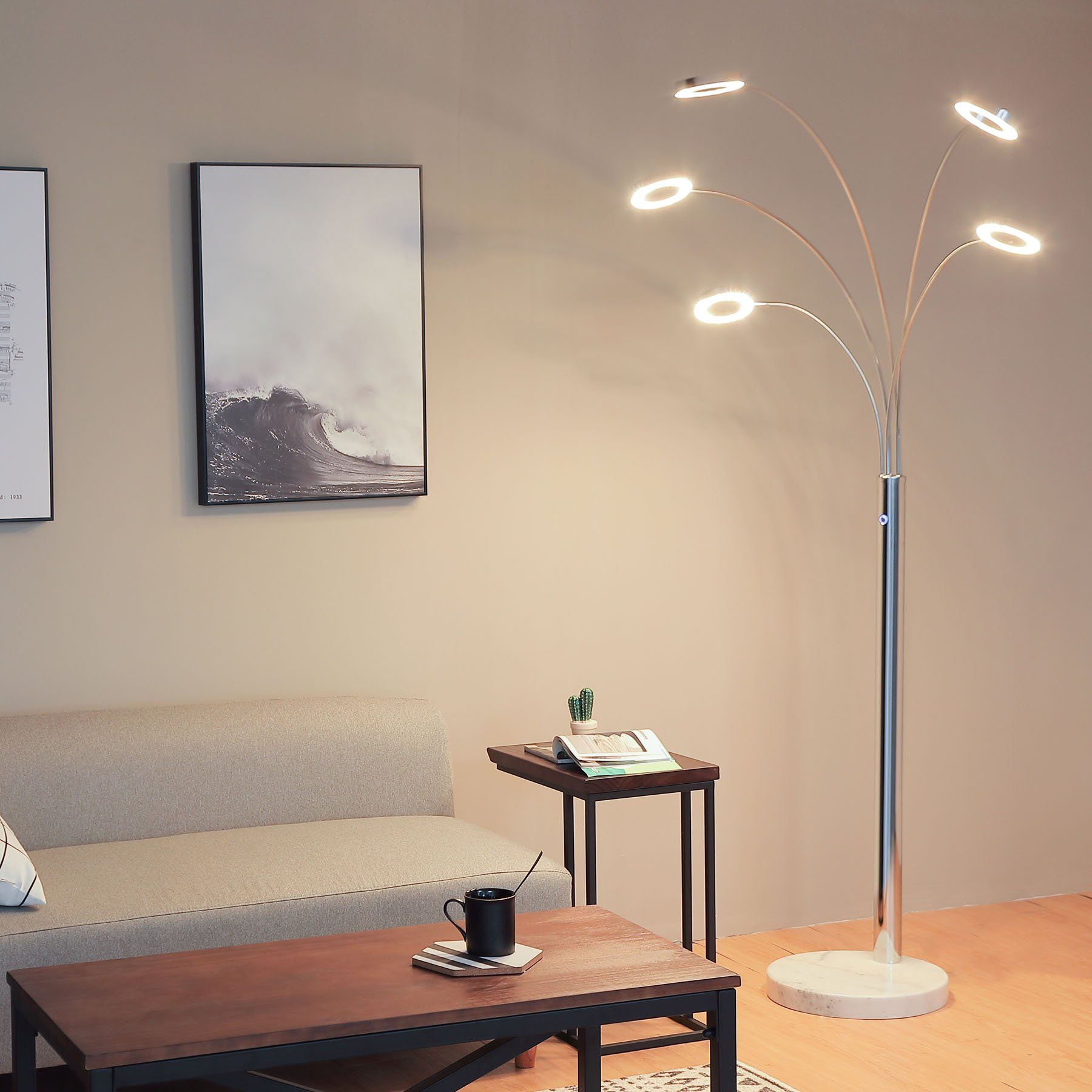 Coz Bright Led Floor Lamp With 5 Dimmable Lights Modern in sizing 1800 X 1800