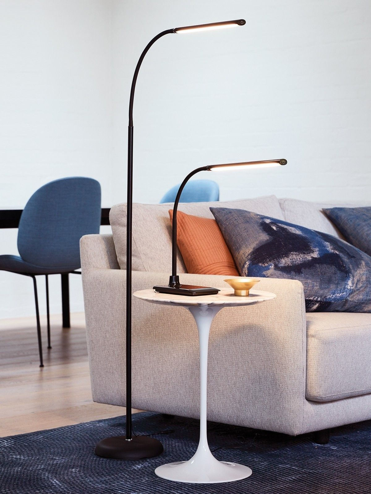 Crawford Led Touch Floor Lamp In Black Floor Lamp Touch throughout measurements 1200 X 1600