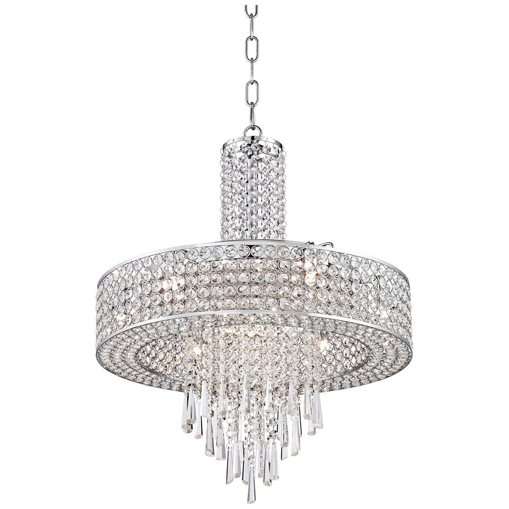 Crystal Cascade 19 12 Wide Crystal Pendant Chandelier with regard to proportions 1000 X 1000