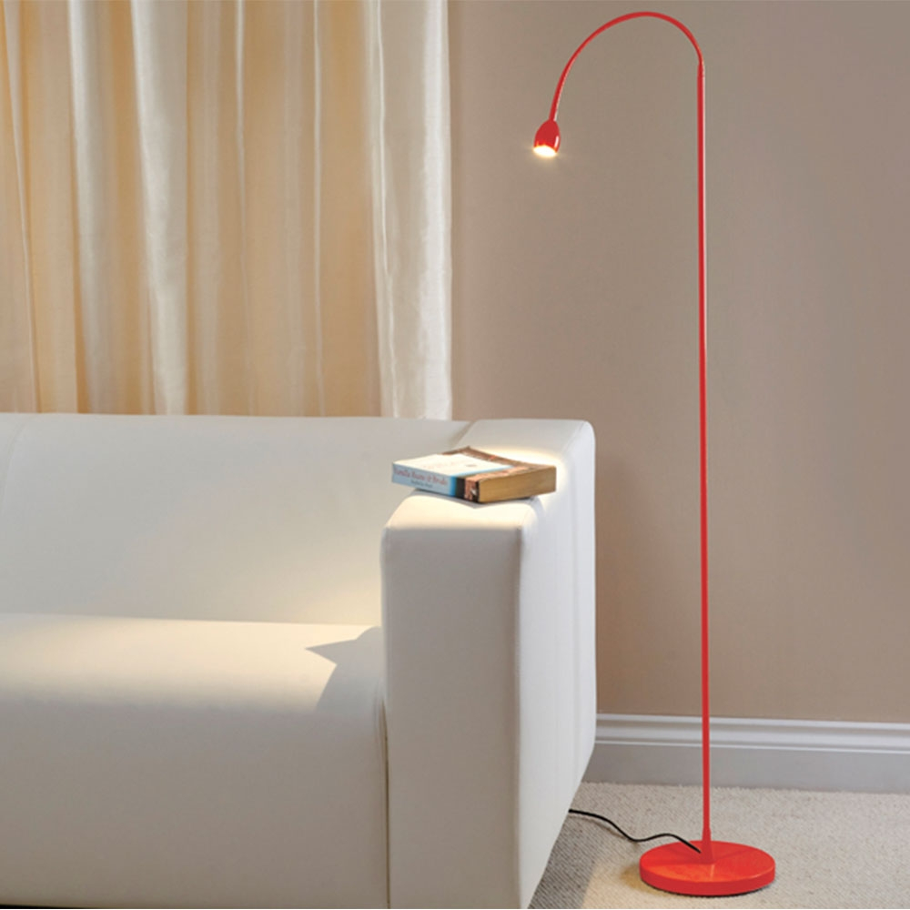 Crystal Clear Led Daylight Floor Lamps Red inside dimensions 1000 X 1000