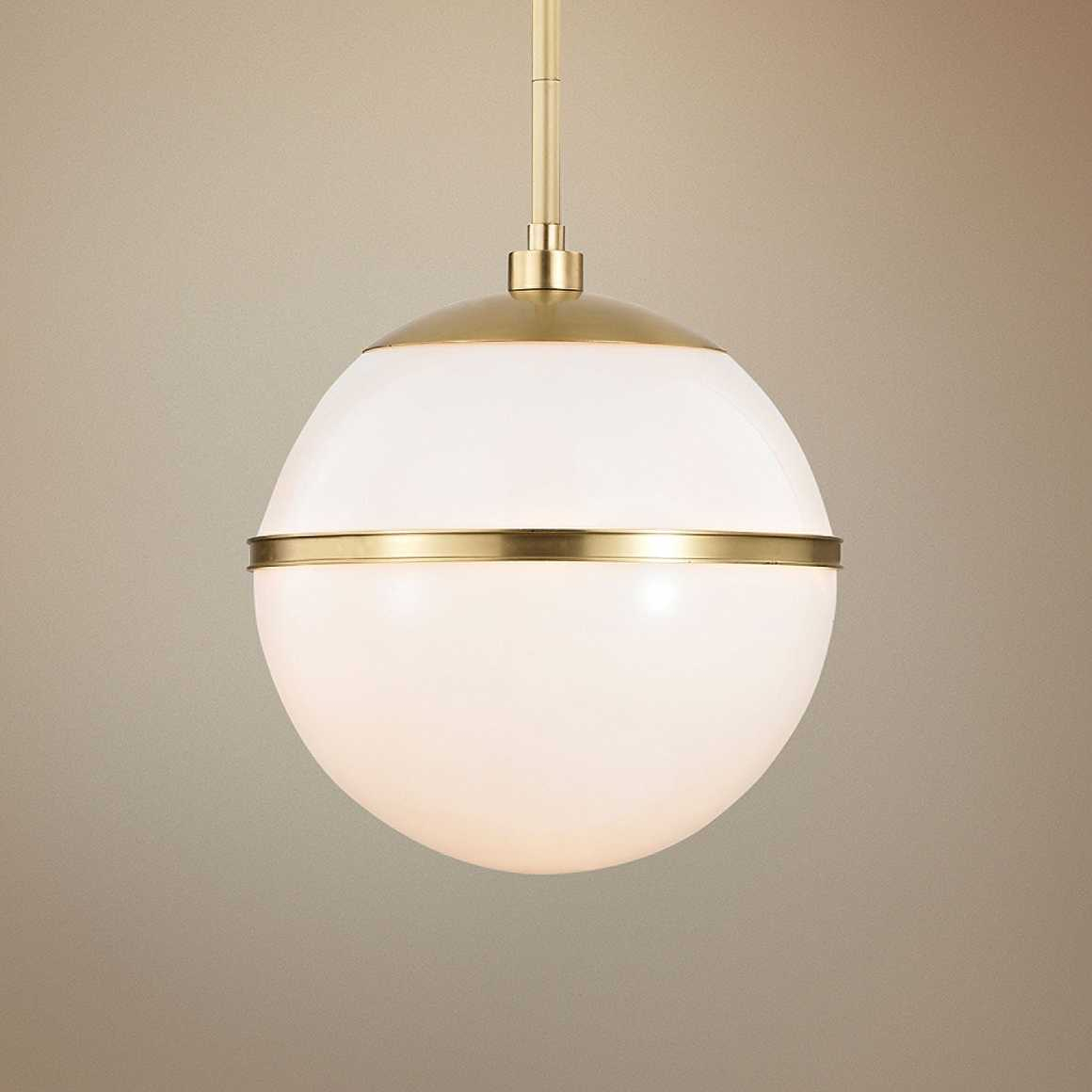 Crystorama Truax 12 Wide Aged Brass Globe Mini Pendant Lamps Plus Havenly pertaining to measurements 1160 X 1160