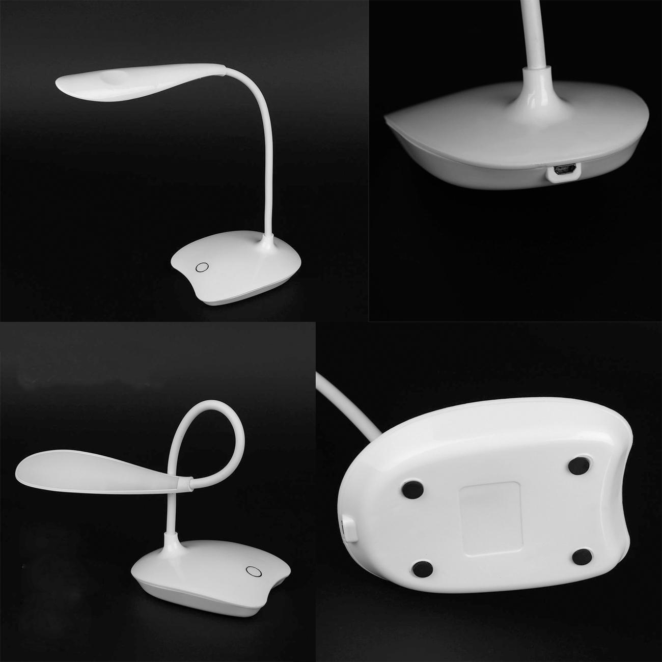 Details About 3w 14 Led Desk Lamps 6000k Usb Charging Reading Light 3 Mode Flexible Table Lamp with size 1300 X 1300