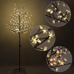 Details About Christmas Xmas Cherry Blossom Led Tree Light Floor Lamp Home Decor Warm White Us throughout size 1200 X 1200