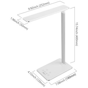 Details About Dimmable Led Desk Lamp 4 Lighting Modes Usb Charging Port Piano White Finish regarding measurements 1500 X 1500