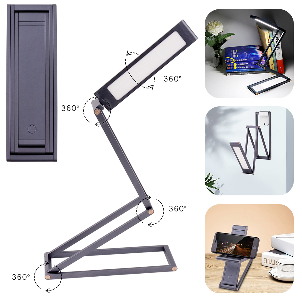 Details About Dimmable Usb Led Folding Desk Lamp Minimalist Modern Reading Light Phone Holder within sizing 1000 X 1000