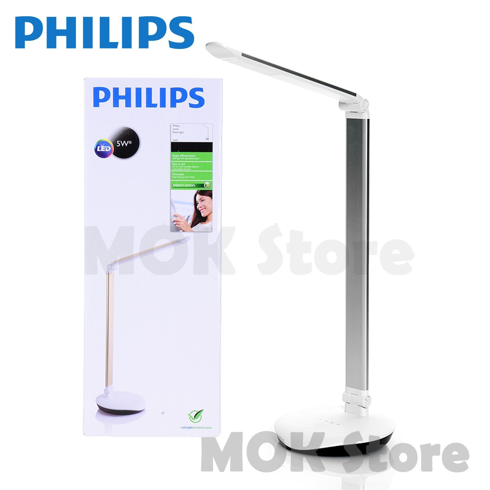 Details About Philips Eyecare 72007 Lever Led Stand Home Office Table Lamp 4 Level Silver for size 1600 X 1600