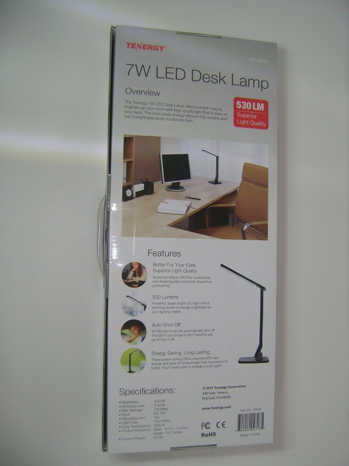 Dimmable Led Desk Lamp Tenergy 7w 530 Lumens 5 Dimming Levels Touch Control intended for proportions 1200 X 1600