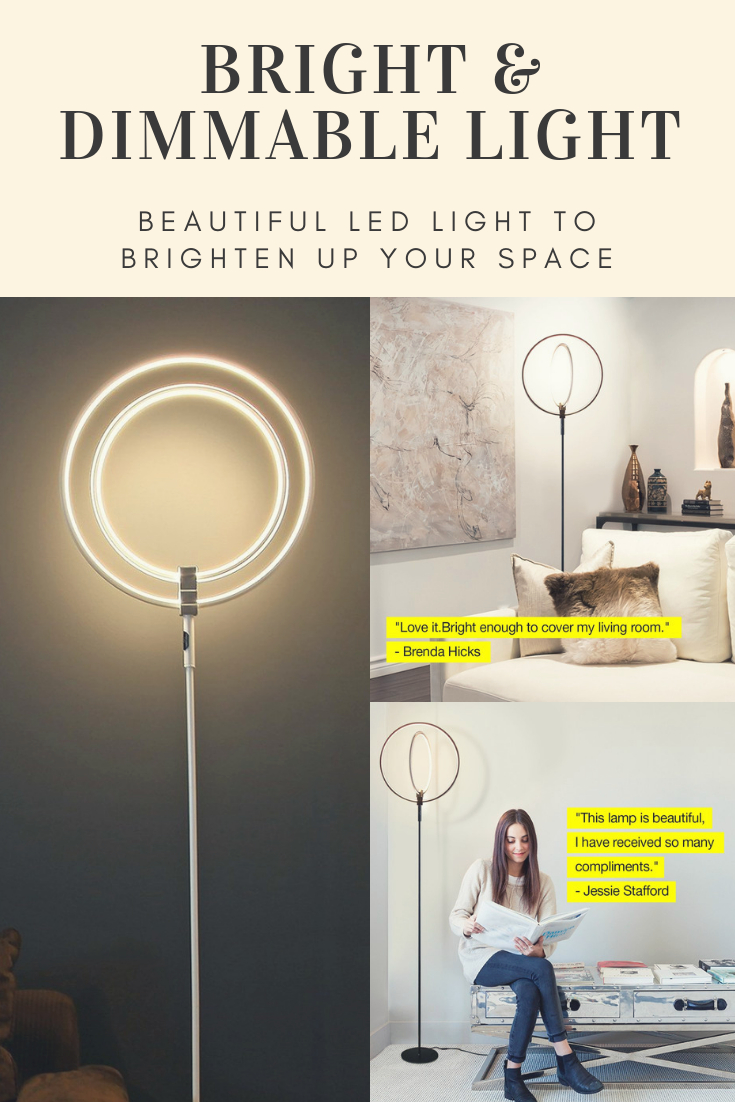 Eclipse Led Floor Lamp Very Bright Dimmable Light For regarding measurements 735 X 1102