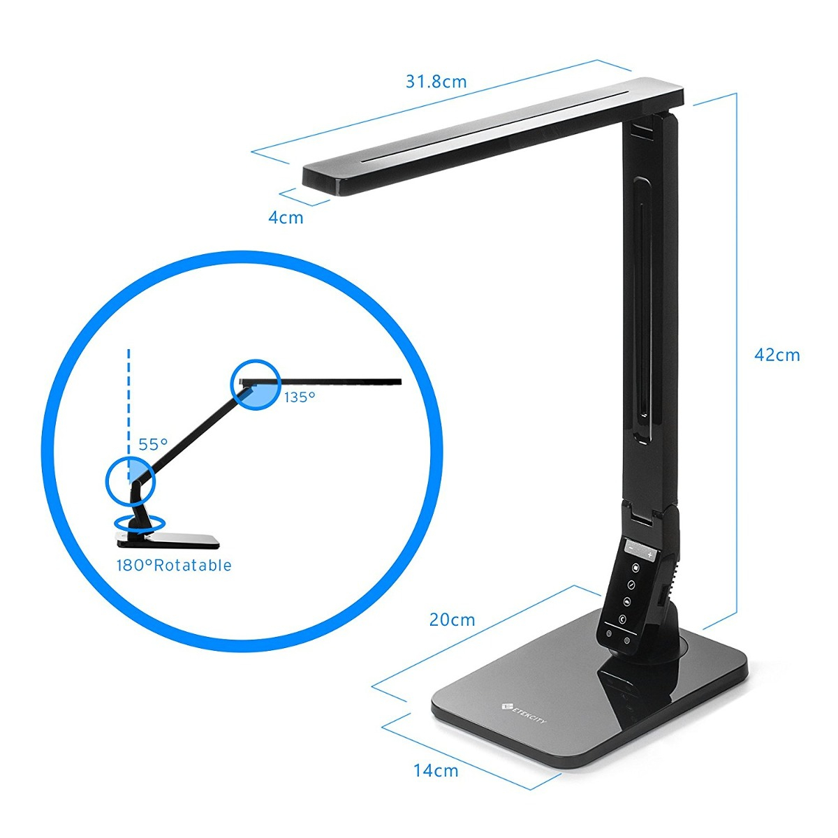 Etekcity Dimmable Led Desk Lamp 4 Lighting Modes5 Level Di inside size 1200 X 1200