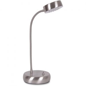 Evolution Lighting Gooseneck Led Desk Lamp Led Bulb Brushed Steel 200 Lumens Desk Mountable within size 1300 X 1300