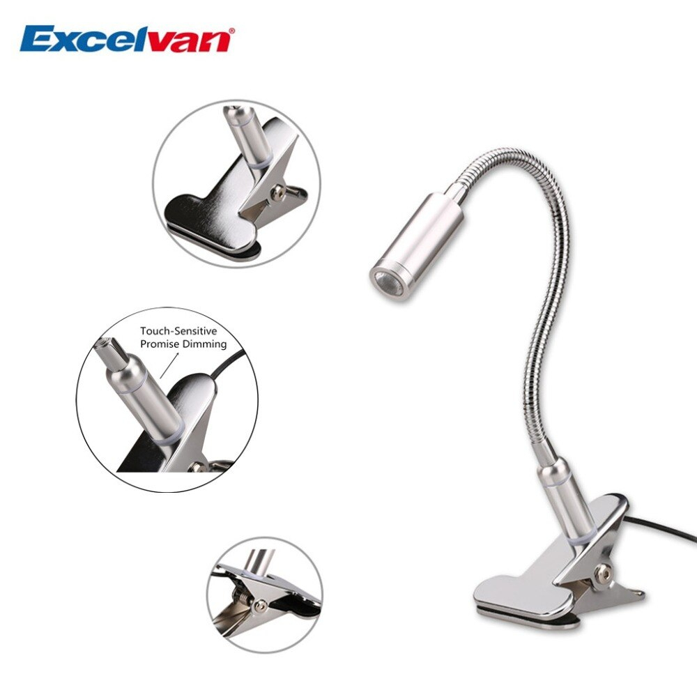 Excelvan Modern Eye Care Dimmable Table Light With Clip Smart Touch 3w Aluminum Desk Lamp With Flexible Clip On Clamp Led Light In Table Lamps From inside dimensions 1000 X 1000