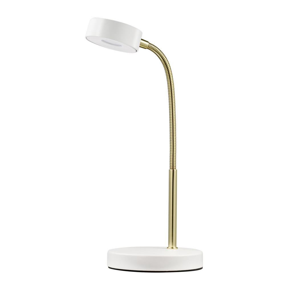 Globe Electric 1545 In Matte White Energy Star Integrated Led Desk Lamp with regard to sizing 1000 X 1000