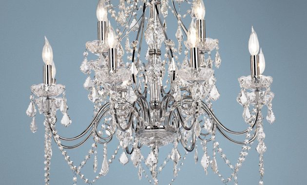 Grace 30 Wide Chrome And Crystal 12 Light Chandelier throughout sizing 2440 X 2440