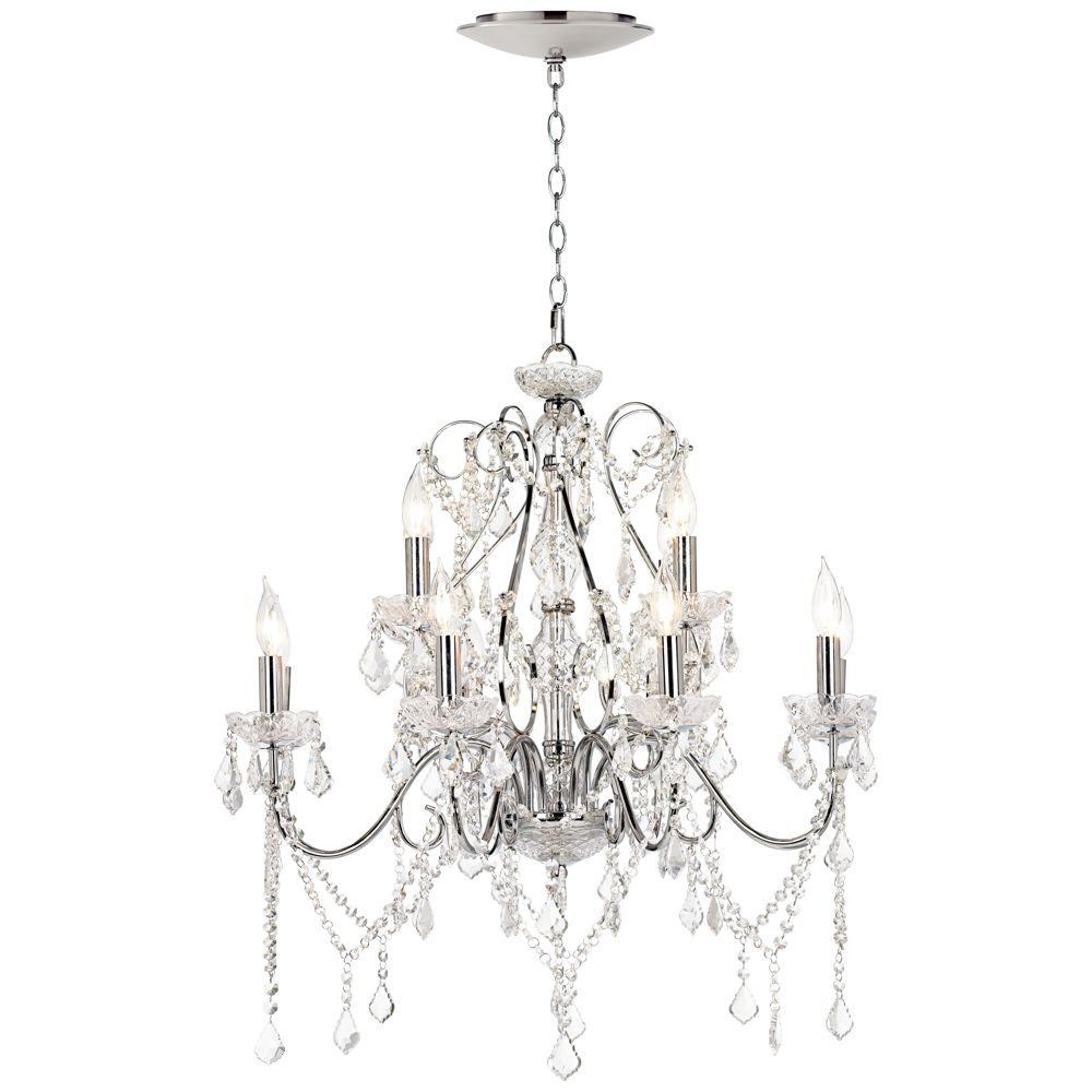 Grace 30 Wide Crystal 12 Light Chandelier With Led Canopy within size 1000 X 1000