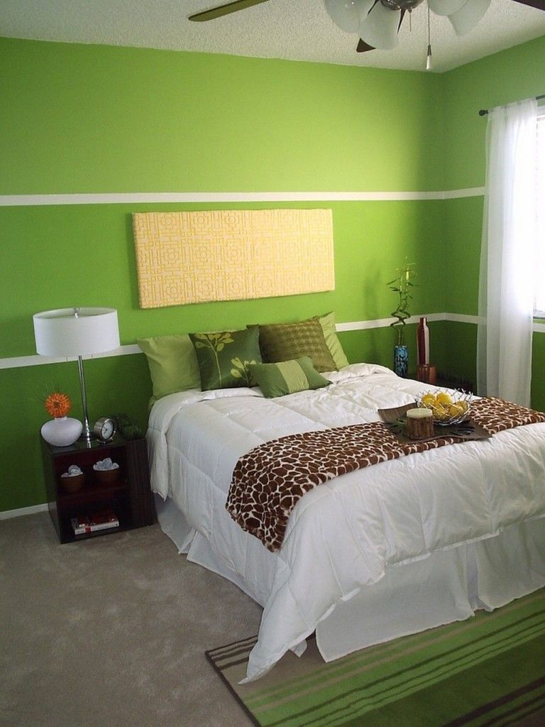 Green Bright Paint Colors For Small Bedrooms With Lighting regarding size 768 X 1024