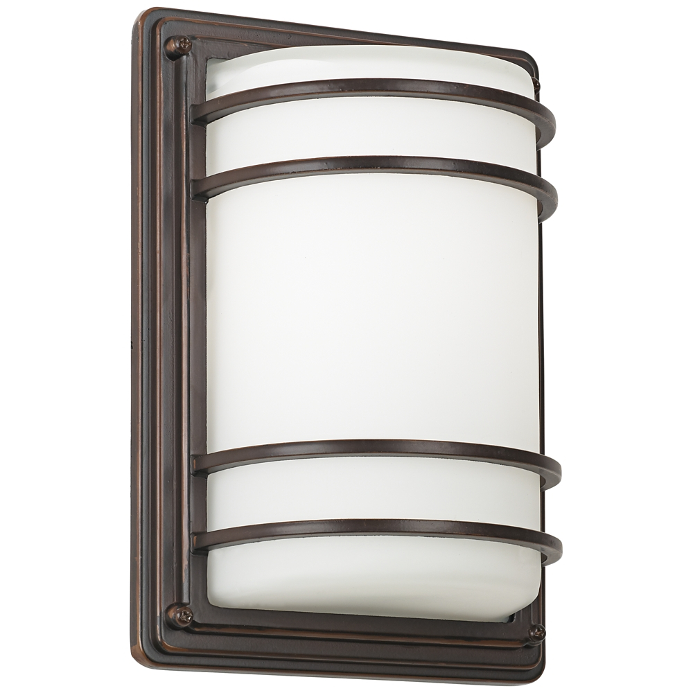 Habitat 11 High Bronze And Opal Glass Outdoor Wall Light for sizing 1000 X 1000