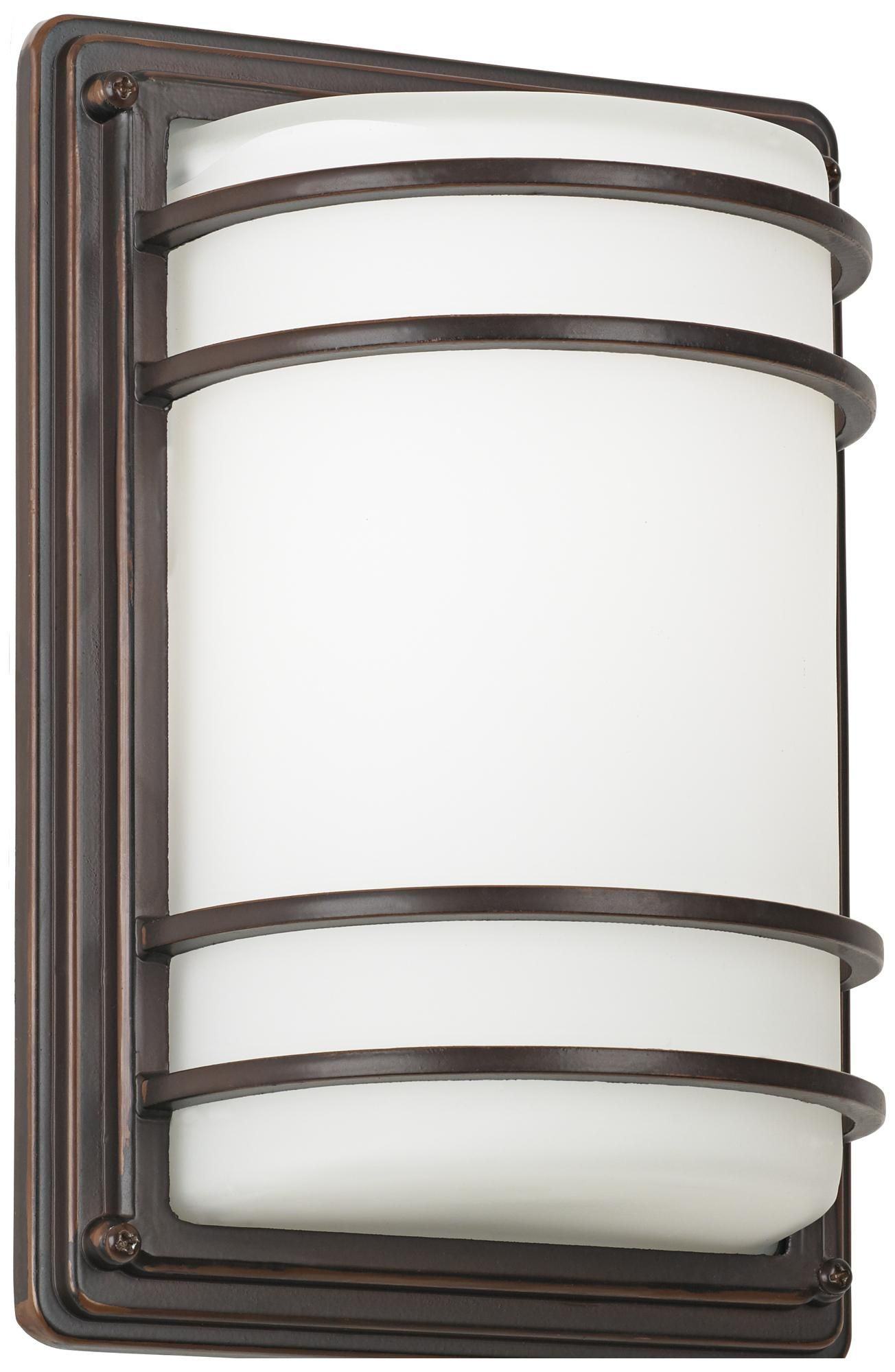 Habitat 11 High Bronze And Opal Glass Outdoor Wall Light within dimensions 1304 X 2000