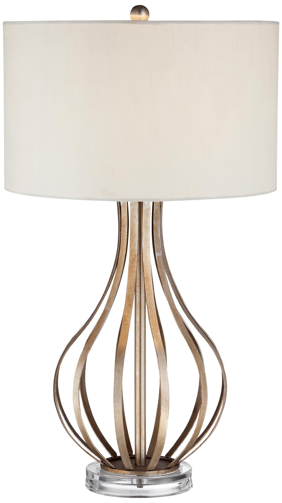 Hayden Silver Champagne Open Gourd Table Lamp 6r902 regarding proportions 1121 X 2000