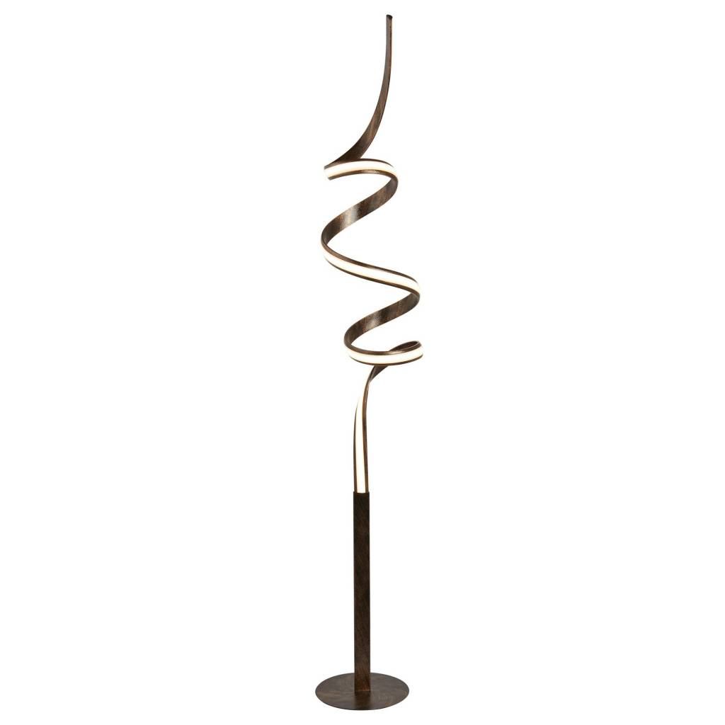 Helix Led Spiral Floor Lamp Metalrustic Brownacrylic with size 1024 X 1024