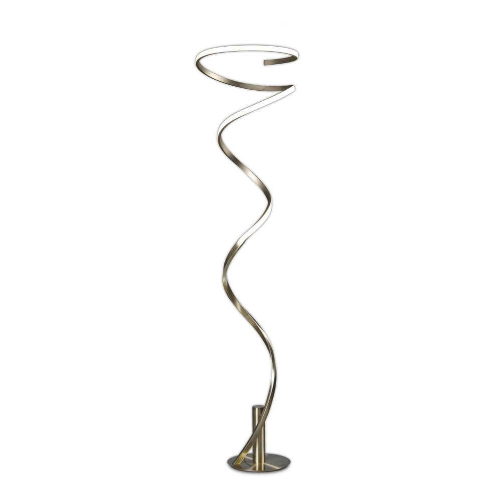 Helix Modern Dimmable Led Floor Lamp In Antique Brass Finish M6101 with sizing 1000 X 1000