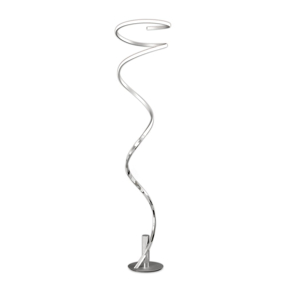 Helix Modern Dimmable Led Floor Lamp In Silver And Chrome Finish M6100 regarding sizing 1000 X 1000