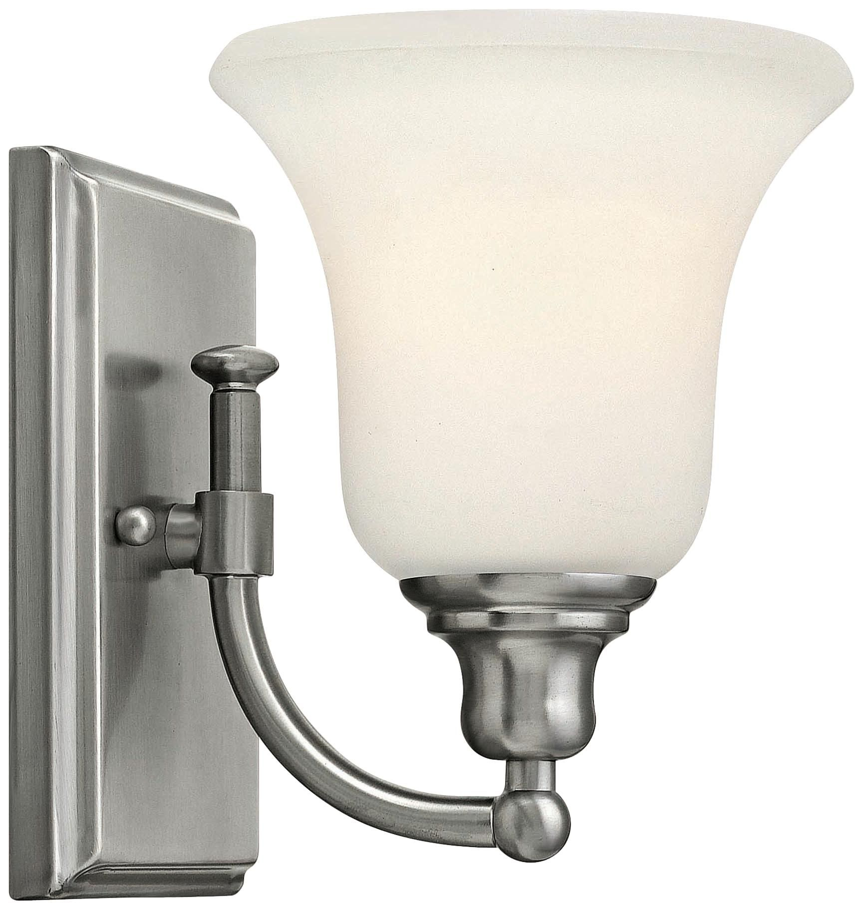 Hinkley Colette 8 14 High Brushed Nickel Wall Sconce inside measurements 1729 X 1822