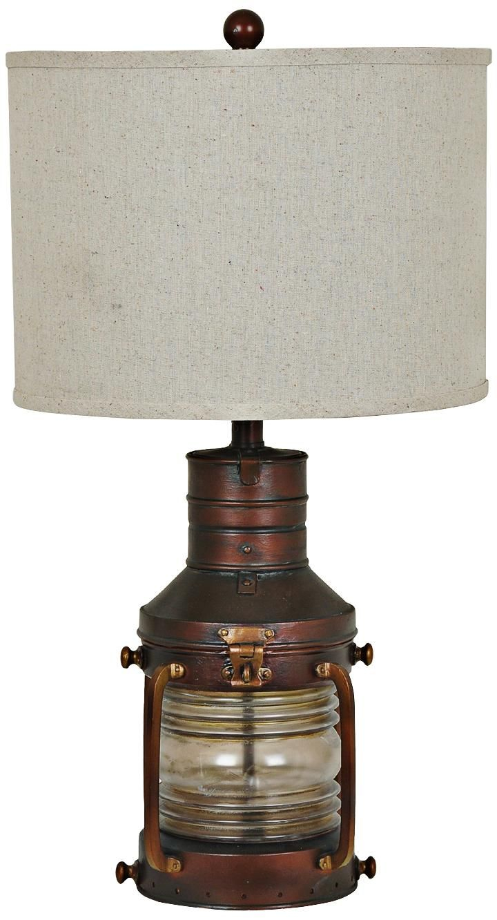 Industrial Lantern Table Lamp With Night Light 2v218 for proportions 720 X 1332