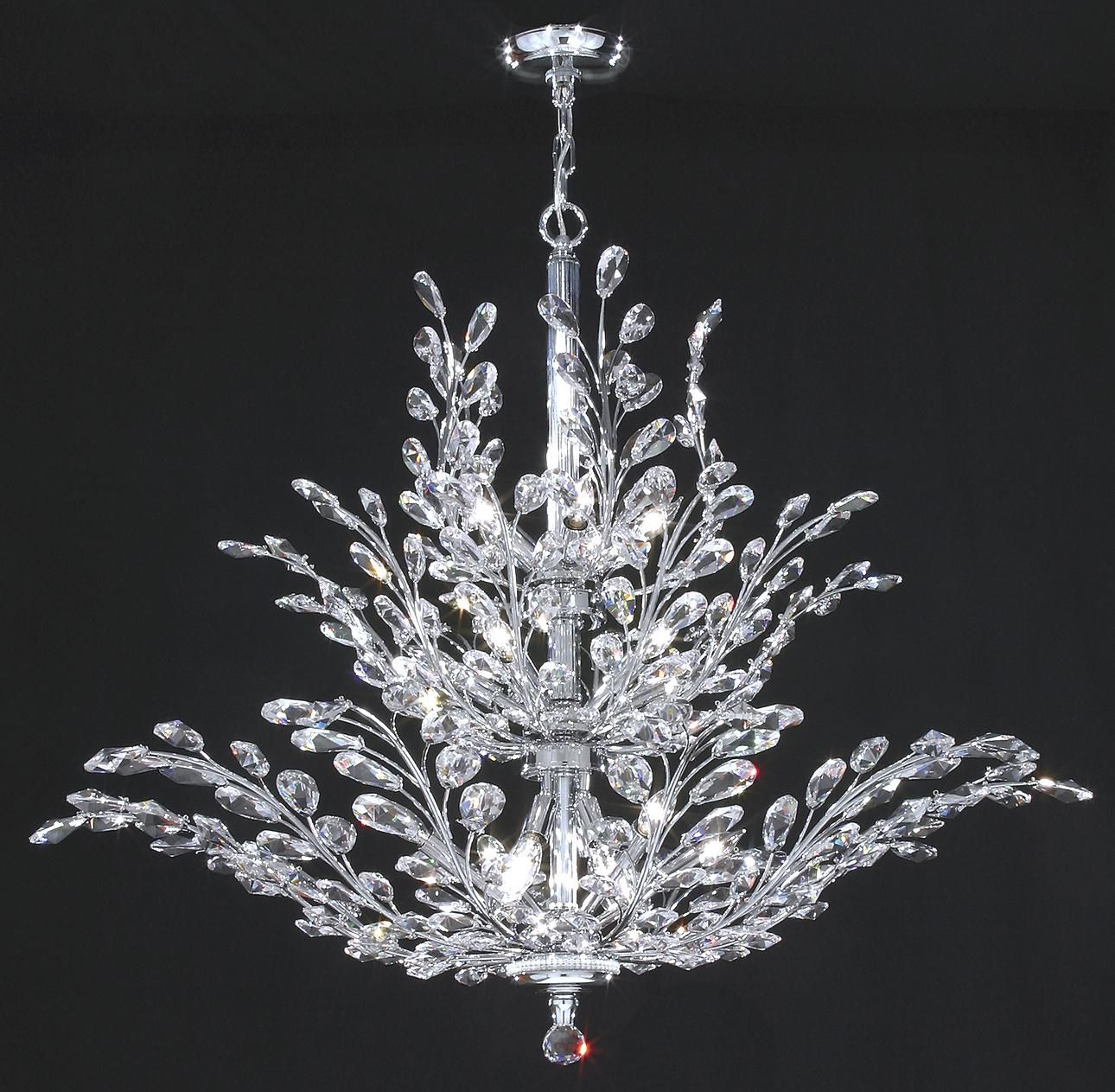 James R Moder Florale Collection Silver 38 Wide Chandelier inside dimensions 1290 X 1263