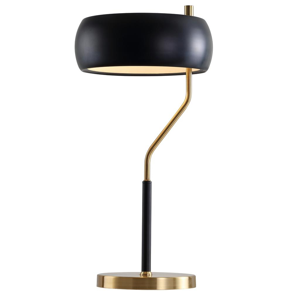 Jonathan Y Oskar 225 In Moody Metal Led Desk Lamp Blackbrass Gold in proportions 1000 X 1000