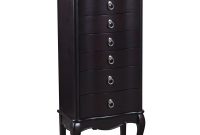 Josie Cognac 7 Drawer Jewelry Armoire Style 32m74 regarding measurements 1000 X 1000