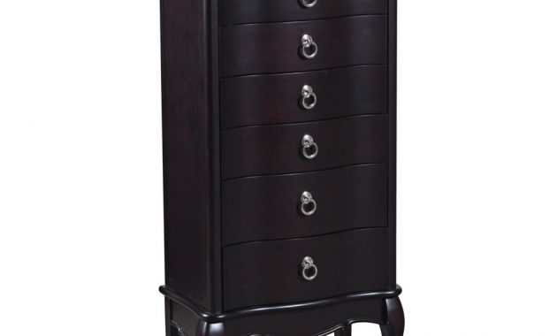 Josie Cognac 7 Drawer Jewelry Armoire Style 32m74 regarding measurements 1000 X 1000