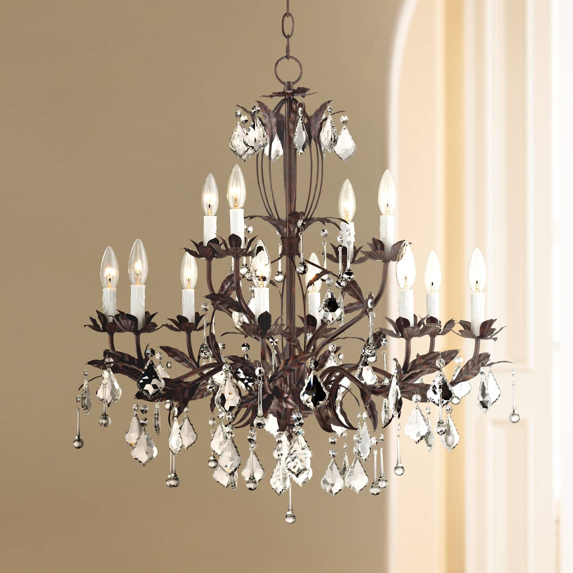 Kathy Ireland Venezia 12 Light 28 Wide Bronze Chandelier throughout size 2000 X 1999