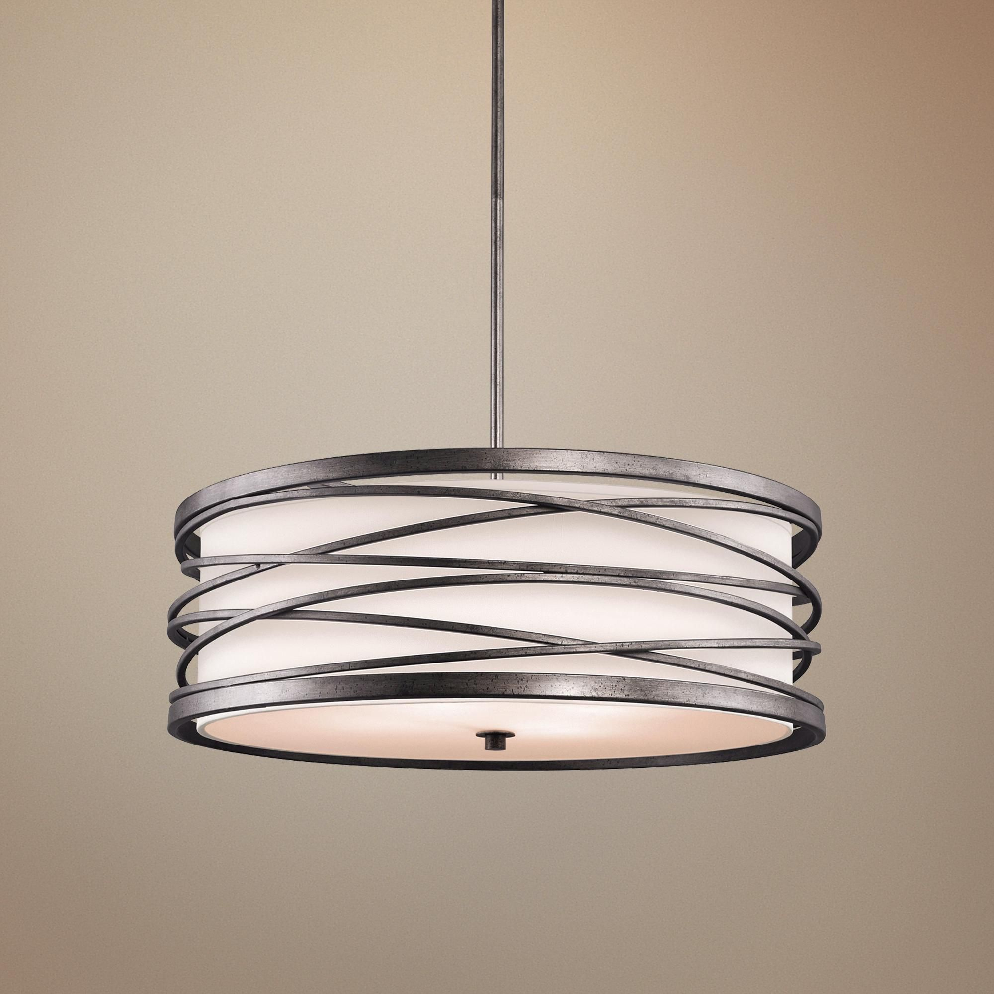 Kichler Krasi 24 Wide 4 Light Warm Bronze Pendant Light with regard to proportions 2000 X 2000