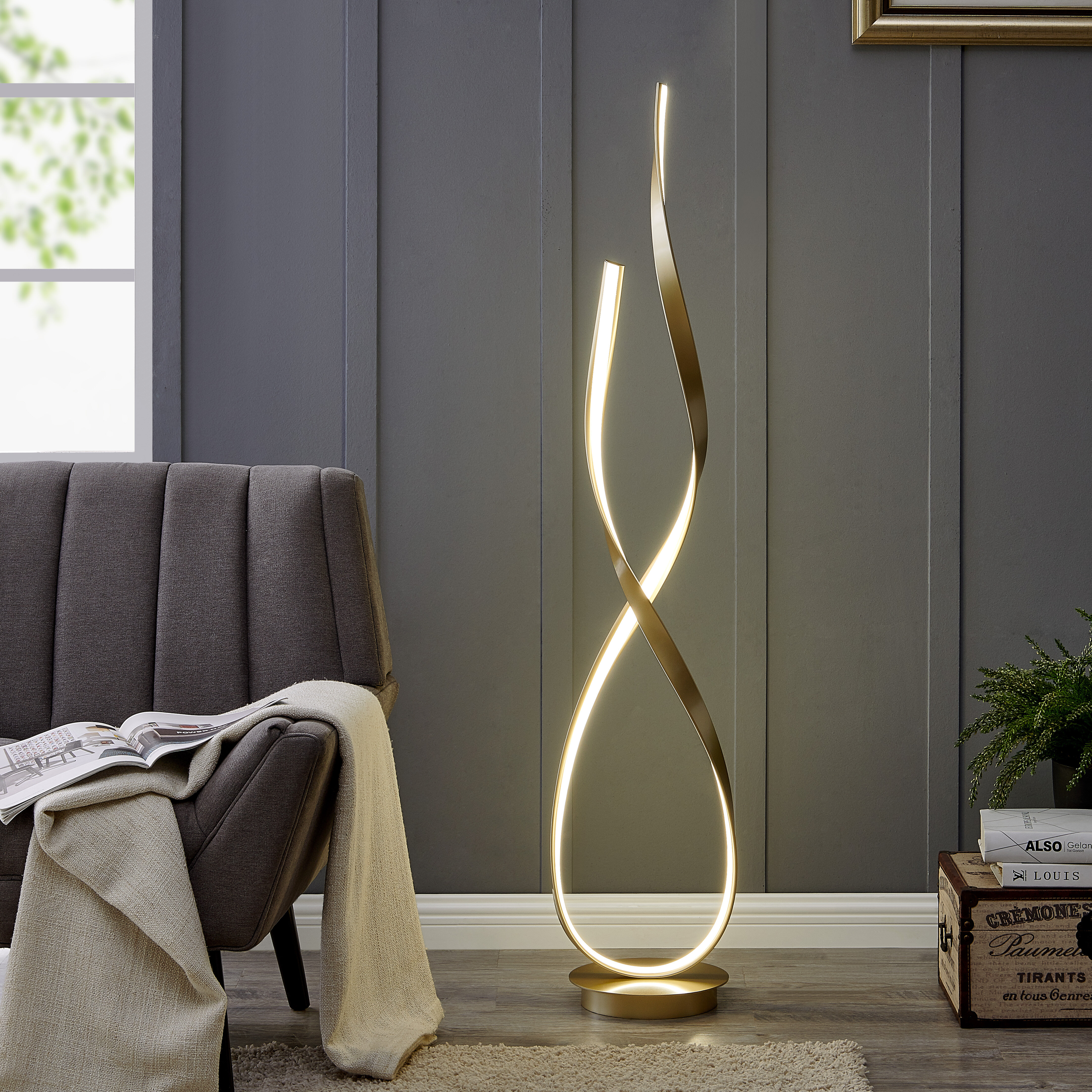 Knobel 55 Led Novelty Floor Lamp within proportions 4324 X 4324