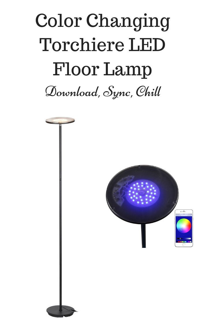 Kuler Sky Color Changing Torchiere Led Floor Lamp Bright regarding dimensions 735 X 1102