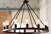 Lacey 28 Wide Round Black 12 Light Wagon Wheel Chandelier pertaining to size 1602 X 1602