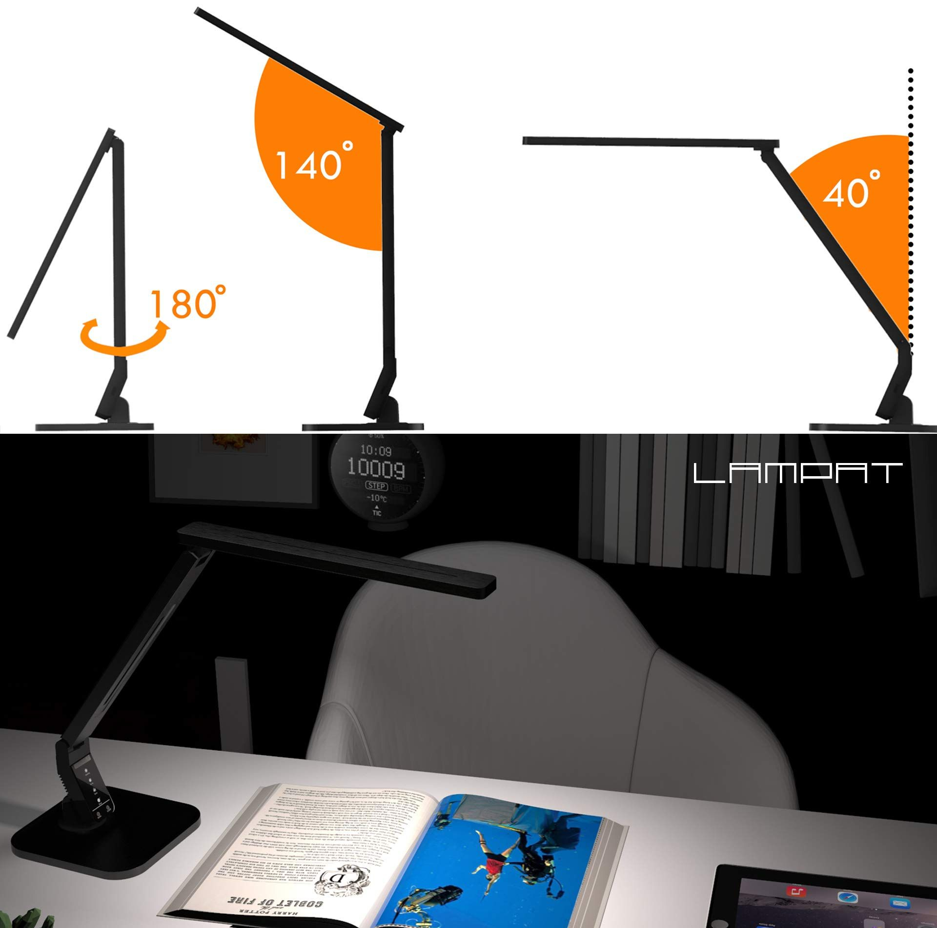 Lampat Led Desk Lamp Dimmable Led Table Lamp Black 4 pertaining to sizing 1920 X 1902