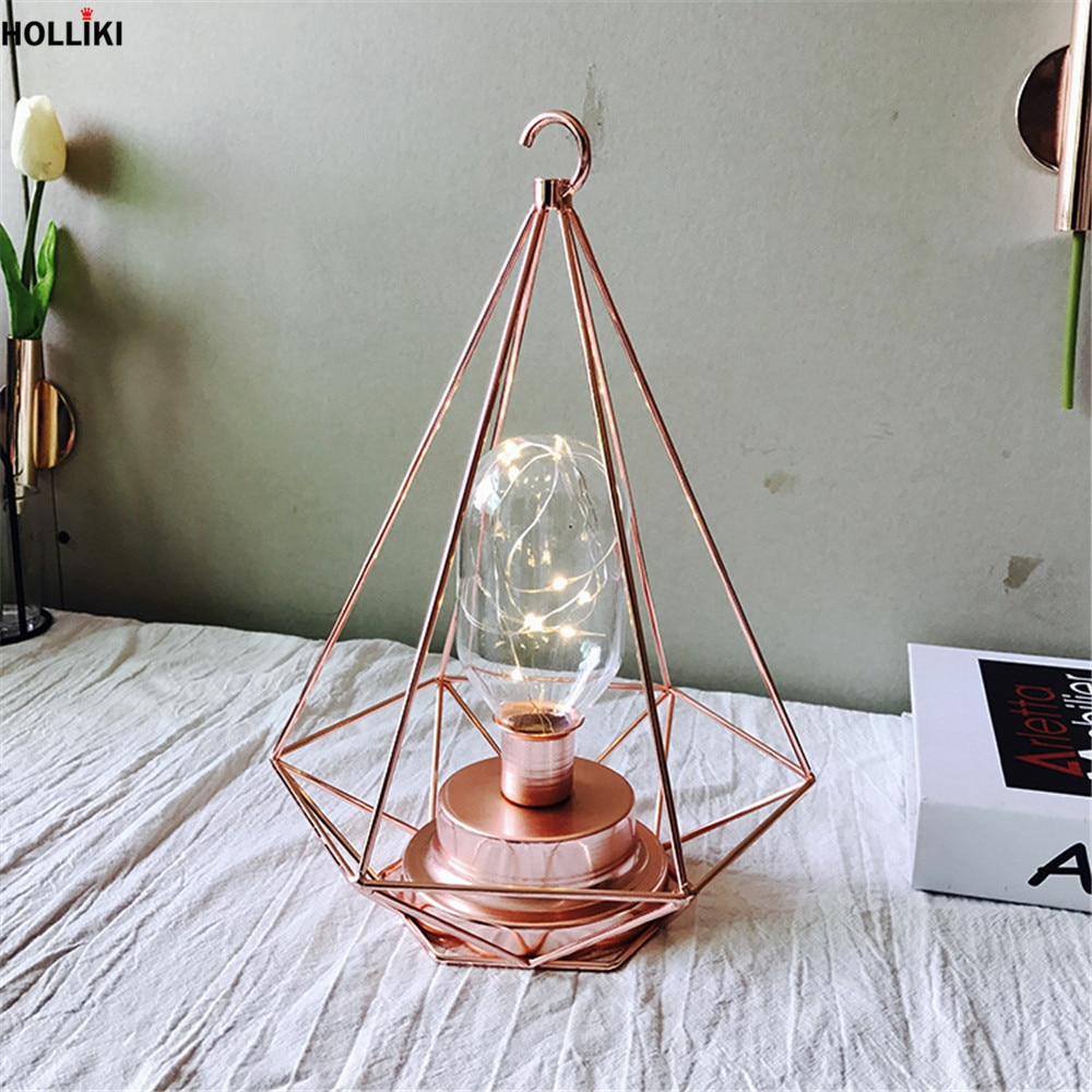 Led European Rose Gold Desk Table Lamp Scandinavia Chic with regard to proportions 1000 X 1000