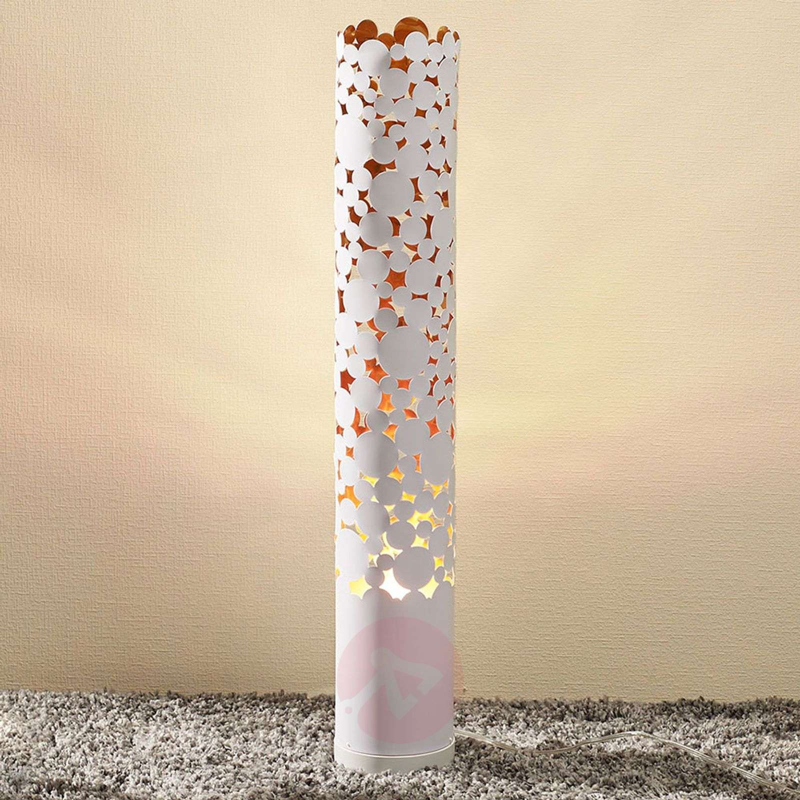 Led Floor Lamp Coins With Flicker Effect White regarding dimensions 1600 X 1600