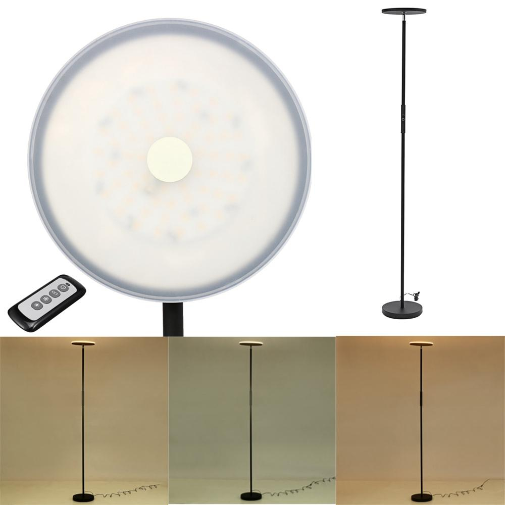 Led Floor Lamp Dimmable Iron Stand Reading Book Light Bedroom Remote Control Switch pertaining to proportions 1000 X 1000