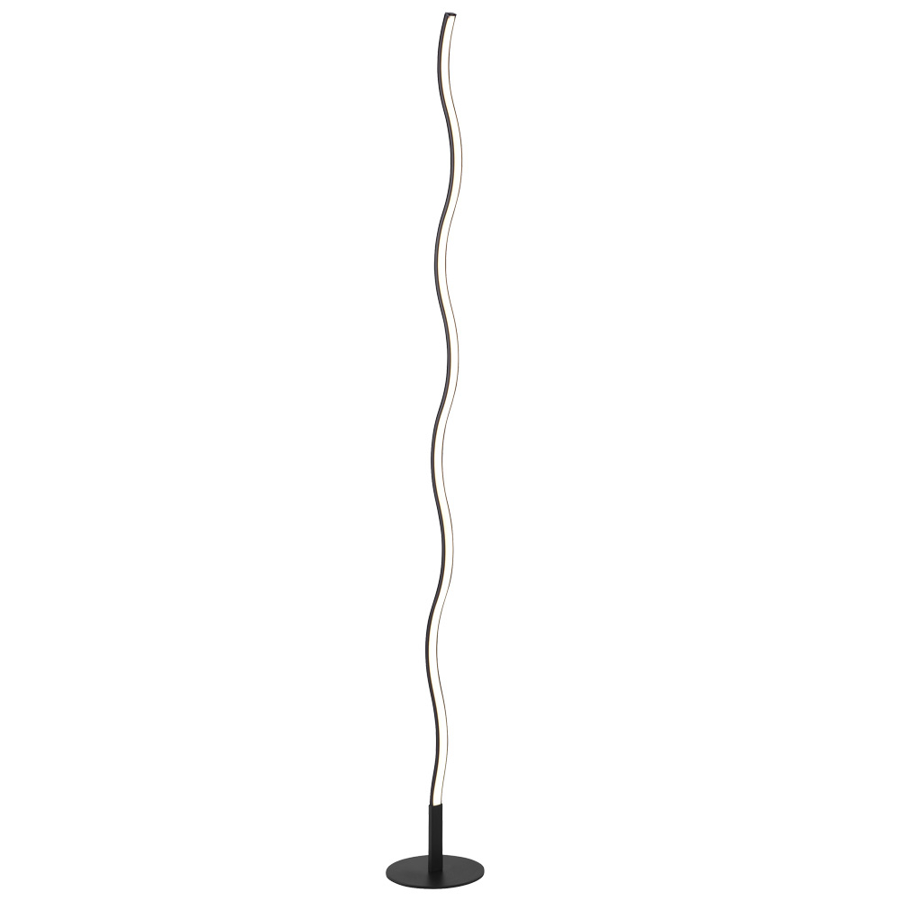 Led Floor Lamp Waves Design Black Height 120 Cm with regard to measurements 1000 X 1000