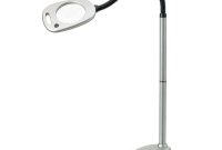 Light It 5 In 12 Silver Led Lens Battery Operated Magnifier Floor Lamp With Ac Adapter inside dimensions 1000 X 1000