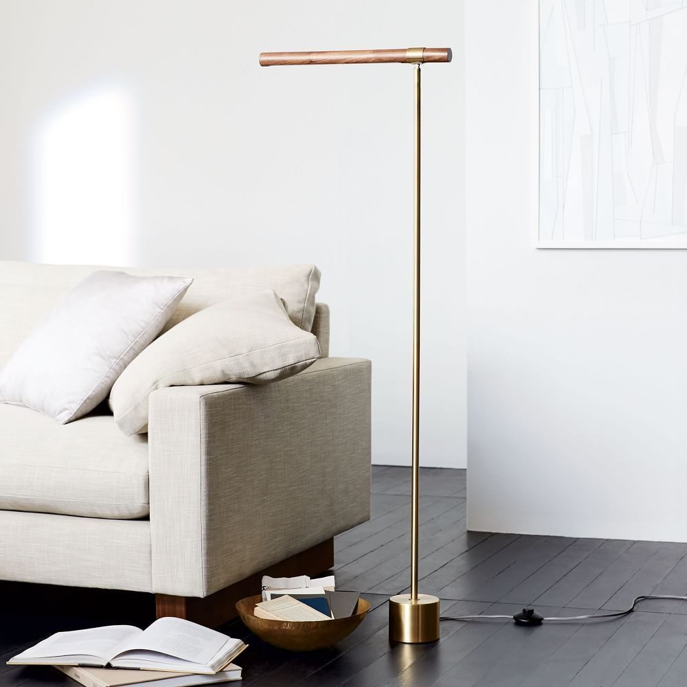 Linear Wood Led Floor Lamp In 2019 Mid Century Home within measurements 1000 X 1000