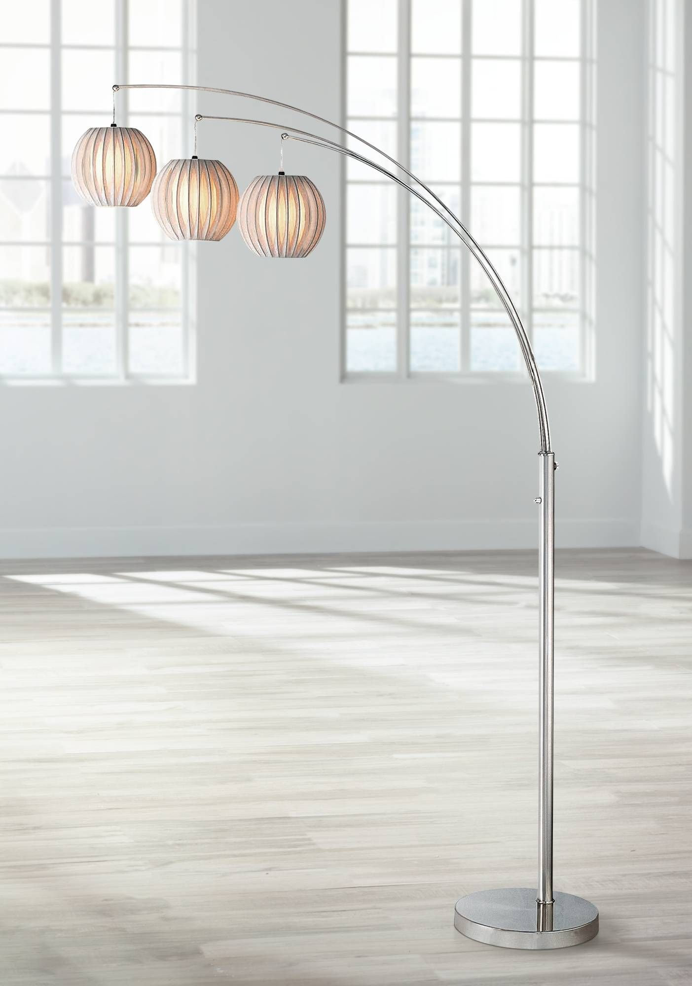 Lite Source Deion 3 Light Hanging Arc Floor Lamp N1912 with size 1403 X 2000